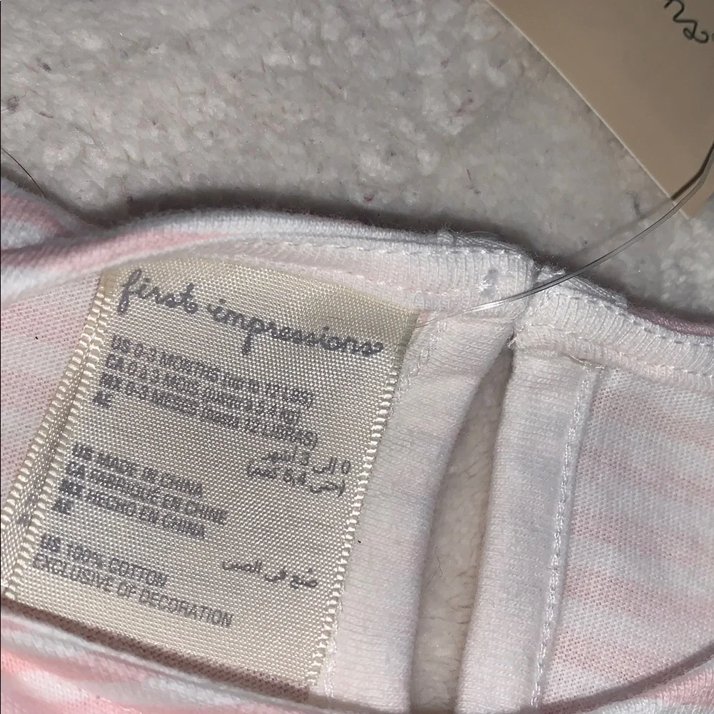 NWT First Impressions Pink Cat Sunsuit 0-3M Bodysuit